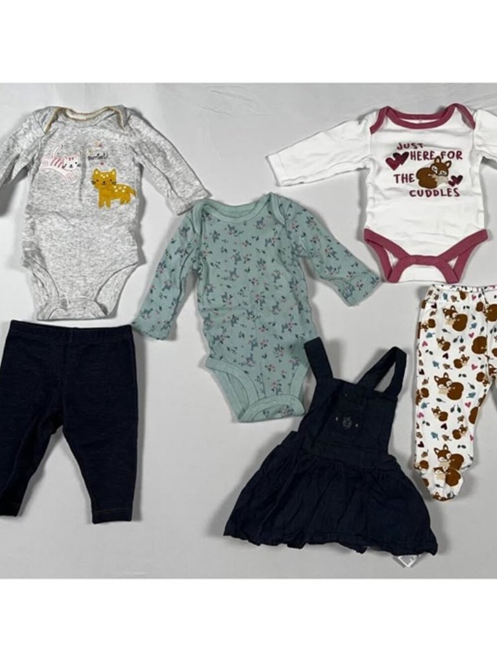 6 PCS Baby Girl's Mixed Long Sleeve Outfits Spring Fall Clothes Bundle 3 MONTHS